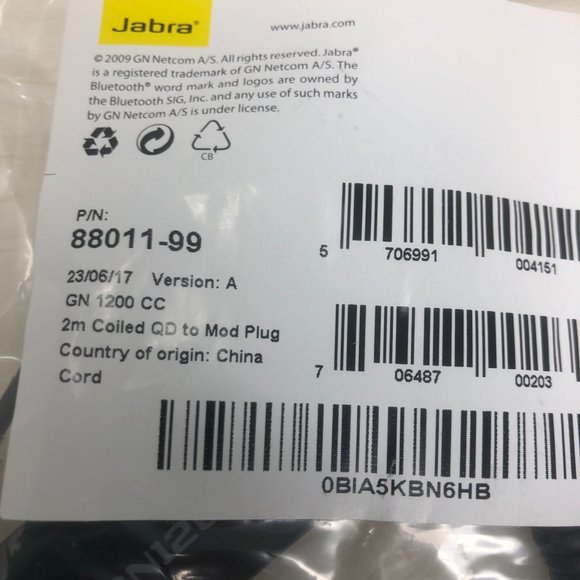 Jabra GN 1200 CC 2m Coiled QD to Mod Plug lot of 2 - Picture 4 of 4